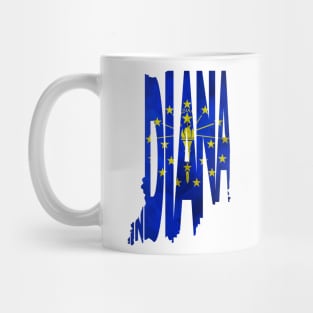 Indiana Typo Map Mug